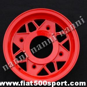 Art. 0074R - Cerchio ruota Fiat 500 NANNI in lega di colore rosso da 4,5×12 pollici, completo di bulloni conici autocentranti. - Cerchio ruota Fiat 500 Fiat 126 prima serie in lega ultraleggera NANNI di altissima qualità, di colore rosso, da 4,5×12 pollici. È’ completo di bulloni conici autocentranti per il fissaggio.L’interasse dei bulloni ruota e’ di 190 mm. ET 45.
Art. 0074R - Cerchio ruota Fiat 500 NANNI in lega di colore rosso da 4,5×12 pollici, completo di bulloni conici autocentranti. - Cerchio ruota Fiat 500 Fiat 126 prima serie in lega ultraleggera NANNI di altissima qualità, di colore rosso, da 4,5×12 pollici. È’ completo di bulloni conici autocentranti per il fissaggio.L’interasse dei bulloni ruota e’ di 190 mm. ET 45.