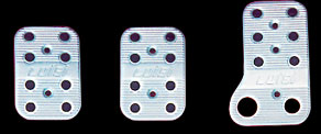 Fiat 500 Fiat 126 Aluminium anti-skid set silvercover pedal.