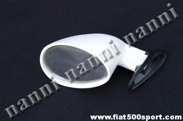 Specchio retrovisore Fiat 500 Fiat 126 Californian Vitaloni sinistro colore bianco. Art.0091B