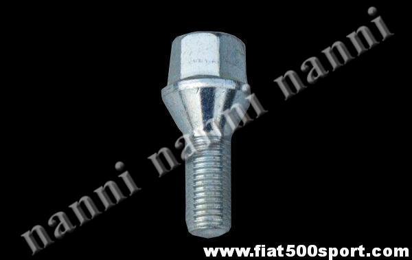 Bullone conico ruote Fiat. Filetto 12×1,5×36 mm. Art.0107C