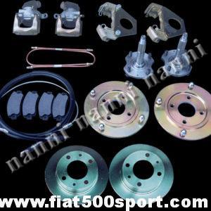 Freni Fiat 500 Fiat 126 prima serie a disco per ruote posteriori in ferro da 12 pollici. Art. 0181