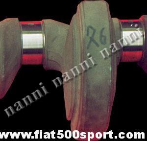 Crankshaft  Fiat 500 Fiat 126 Abarth 695 original forged and balanced, coppery same the original, made of steel, with 76 mm stroke.