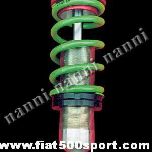 Ammortizzatore NANNI per Fiat 500 / 126 nuovo, anteriore, a gas, a doppio effetto, regolabile nella durezza e regolabile in altezza (per tirante 0474) Art. 0473