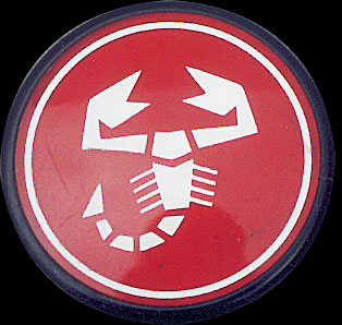 Original Abarth Large Dot Evo Single Alloy Wheel Center Cap – Coat Of Arms Emblem