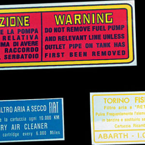 Stickers set for engine (4 pieces).