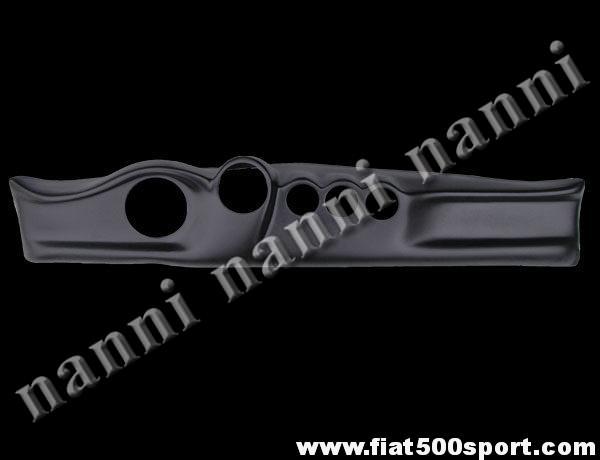 Cruscotto Fiat 500 verniciato nero con fori per contagiri e contachilometri Ø 100 e Ø 80. Art.0715G