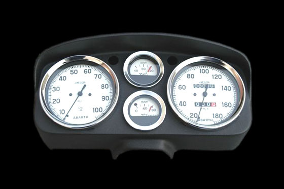 Art. 0722bia - Cruscotto Abarth 500 D / F / R completo. - Cruscotto Abarth 500 D / F / R completo
di contagiri e contachilometri Bianchi
Ø 100 mm, 2 manometri a scelta e luci spia verde e rossa. Tutto materiale nuovo costruito in Italia.
Art. 0722bia - Cruscotto Abarth 500 D / F / R completo. - Cruscotto Abarth 500 D / F / R completo
di contagiri e contachilometri Bianchi
Ø 100 mm, 2 manometri a scelta e luci spia verde e rossa. Tutto materiale nuovo costruito in Italia.