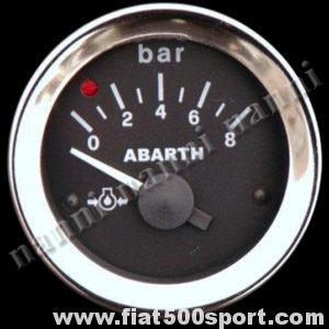 Abarth oil pressure gauge, black.