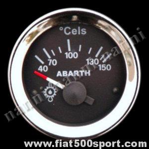Abarth oil temperature gauge, black.