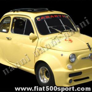 Wheel arches Fiat 500 NANNI fiberglass set “ex-group n. 5”, extending car 10 cm for each side.