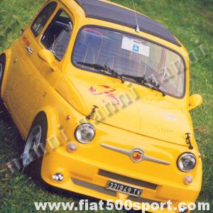 Paraurti Fiat 500 anteriore NANNI in vetroresina con spoiler e predisposizione fari.