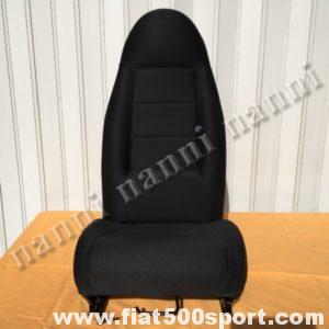 Sedile anatomico con schienale reclinabile e regolabile per Fiat 500/126 completo di guide inferiori. Art. 0873