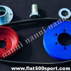 Fiat 500  belt drive pulleys set NANNI for dynamo (kit includes belt).