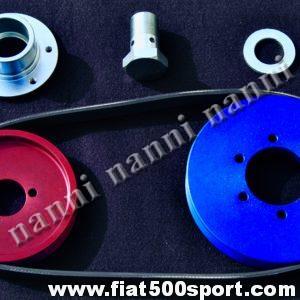 Fiat 126 belt drive pulleys set NANNI for alternator (kit includes belt).