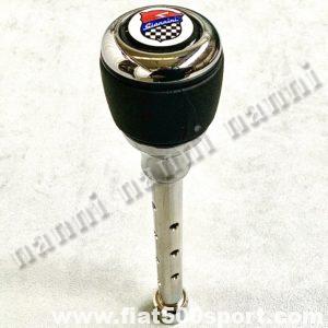 Fiat 500 Fiat 126 Giannini speed change lever with chromed aluminium ball grip with black leather.