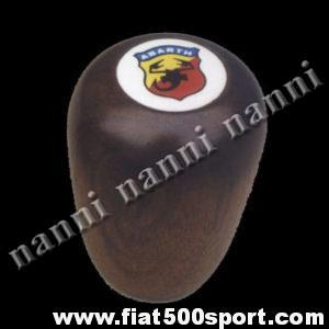 Pomello Fiat 500 Fiat 126 Abarth leva cambio in legno di mogano.