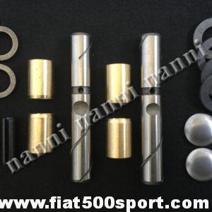 Particolari Fiat 500 F L R con boccola in bronzo per revisione perni fusi