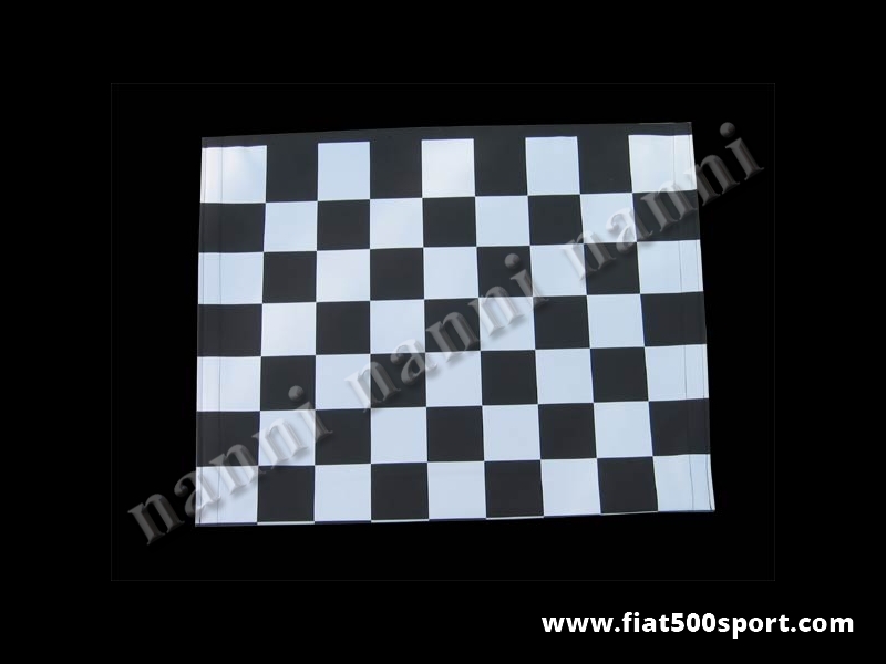 Art. 0001bia - Fiat 500 F L R white chess pattern capote. - Fiat 500 F L R white chess pattern capote.
