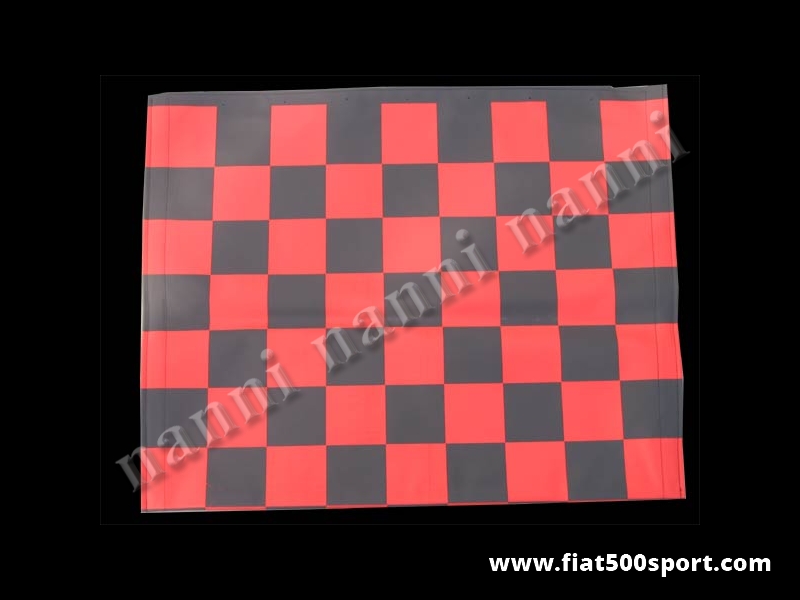 Art. 0001red - Fiat 500 F L R red chess pattern capote. - Fiat 500 F L R red chess pattern capote.
