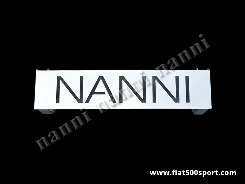 Art. 0005N - Fiat 500 NANNI rear bonnet support grille chromed. - Fiat 500 NANNI rear bonnet support grille chromed.
