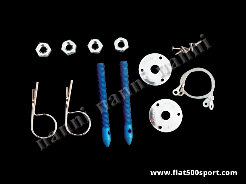 Art. 0009 - Bonnet fasteners racing set. - Set racing bonnet fasteners
