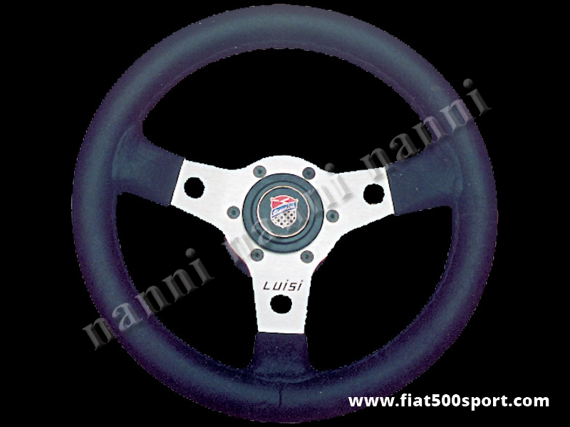 Art. 0011 - Volante Fiat 500 Fiat 126 originale Giannini in pelle nera con razze satinate completo di mozzo e pulsante clacson Giannini. - Volante Fiat 500 Fiat 126 originale Giannini in pelle nera con razze satinate.(specificare nelle note se lo si dedera con mozzo per 126). Questo volante è stato montato in origine dalla Giannini. Il diametro esterno è di 315 mm.
Art. 0011 - Volante Fiat 500 Fiat 126 originale Giannini in pelle nera con razze satinate completo di mozzo e pulsante clacson Giannini. - Volante Fiat 500 Fiat 126 originale Giannini in pelle nera con razze satinate.(specificare nelle note se lo si dedera con mozzo per 126). Questo volante è stato montato in origine dalla Giannini. Il diametro esterno è di 315 mm.