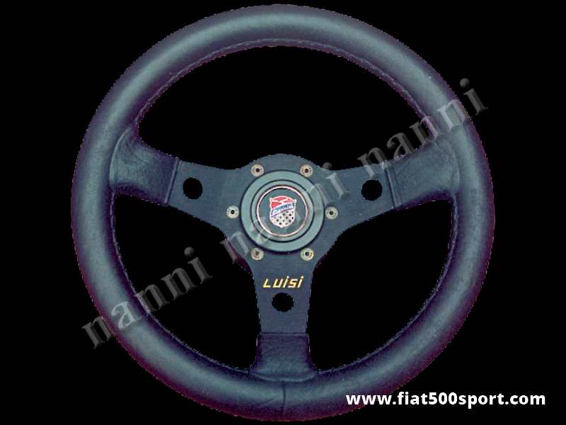 Art. 0013 - Volante Fiat 500 Fiat 126 originale Giannini in pelle nera con razze nere completo di mozzo e pulsante clacson Giannini. - Volante Fiat 500 Fiat 126 originale Giannini in pelle nera con razze nere.(specificare nelle note se lo si desidera con mozzo per 126).Questo volante è stato montato in origine dalla casa automobilistica Giannini.Il diametro esterno è di 315 mm.
Art. 0013 - Volante Fiat 500 Fiat 126 originale Giannini in pelle nera con razze nere completo di mozzo e pulsante clacson Giannini. - Volante Fiat 500 Fiat 126 originale Giannini in pelle nera con razze nere.(specificare nelle note se lo si desidera con mozzo per 126).Questo volante è stato montato in origine dalla casa automobilistica Giannini.Il diametro esterno è di 315 mm.