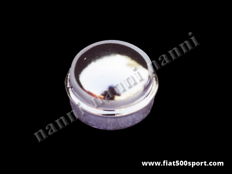 Art. 0020 - Fiat 500 chromed wheel hub cup. - Fiat 500 chromed wheel hub cup.
