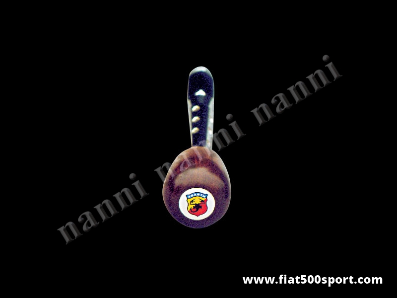 Art. 0039 - Fiat 500 Fiat 126 Abarth speed change lever with mahogany ballgrip. - Fiat 500 Fiat 126 Abarth speed change lever with mahogany ballgrip.
