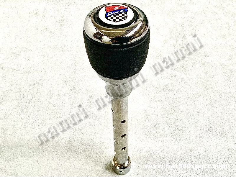 Art. 0042 - Fiat 500 Fiat 126 Giannini speed change lever with chromed aluminium ball grip with black leather. - Fiat 500 Fiat 126 Giannini speed change lever with chromed aluminium ballgrip with black leather.
