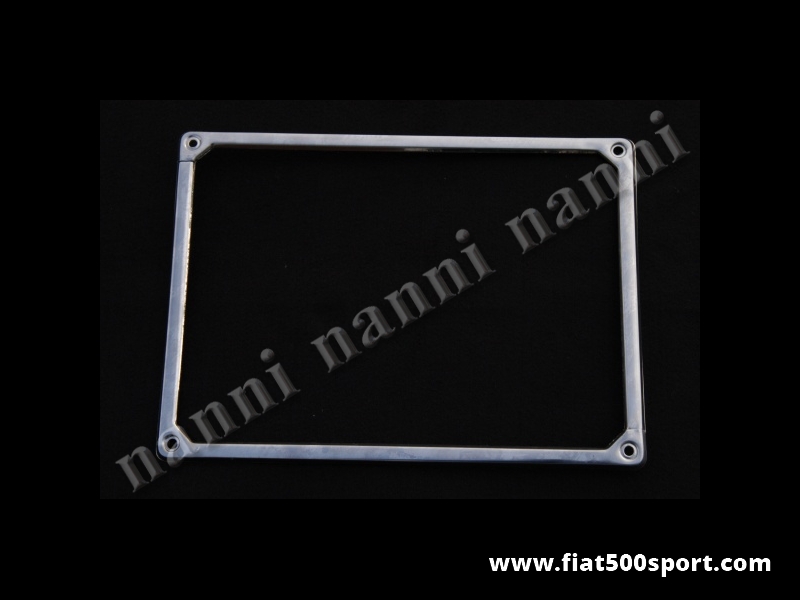 Art. 0047 - Fiat 500 Fiat 126 rear license plate frame made of stainless steel. - Fiat 500 Fiat 126 rear license plate frame made of stainless steel.
