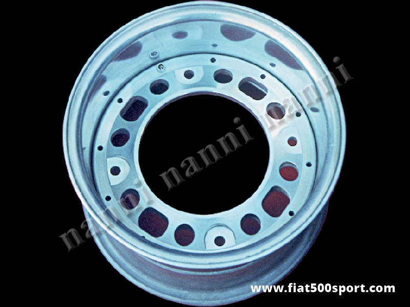 Art. 0076 - Fiat 500 Fiat 126 first model 10” NANNI modular light alloy wheel,4-5-6-7-8 inches. - Fiat 500 Fiat 126 first model 10” NANNI modular light alloy wheel, 4-5-6-7-8 inches width. Please specify the desired width.
