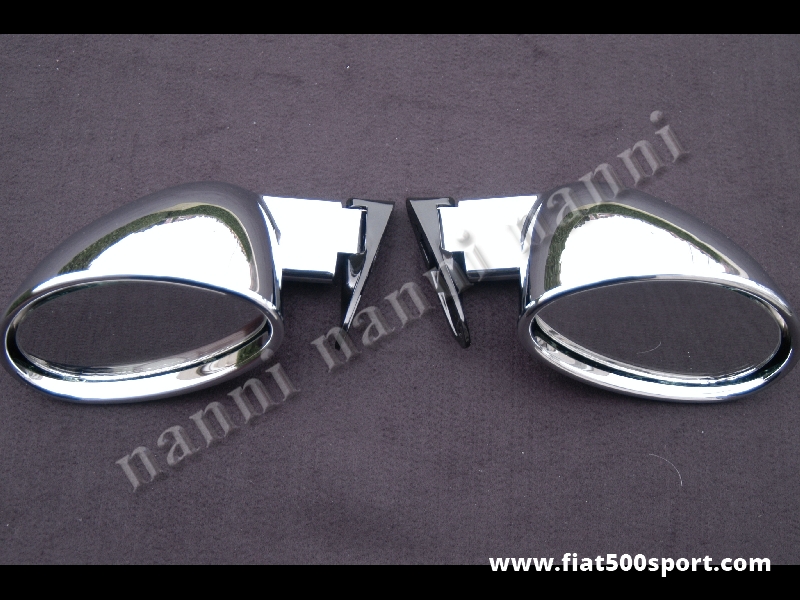 Art. 0088 - Mirrors rearview chromed Californian left and right. - Mirrors rearview chromed Californian left and right. High quality. Set for one car. The price is for 2 mirrors left and right.
