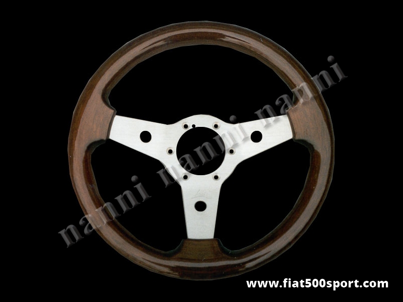 Art. 0104 - Steering wheel mahogany wood,satined spokes. Diameter 315 mm. - Steering wheel mahogany wood, satined spokes. Diameter 315 mm.
