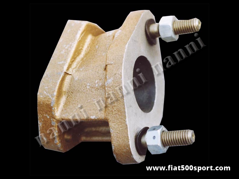 Art. 0129 - Collettore Fiat 500 Giardiniera d’aspirazione NANNI per carburatore Dell’Orto FZD. - Collettore d’aspirazione Fiat 500 Giardiniera NANNI per carburatore inclinato Dell’Orto FZD 32/28 oppure FZD 30/24.
