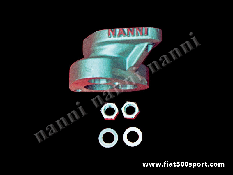 Art. 0131 - Inlet manifold decentralized NANNI for mounting vertical Solex carburettor 32/34 mm (32/34 PBIC) over Fiat 500/126. - NANNI Decentralized inlet manifold for mounting vertical Solex carburettor 32/34 mm (32/34 PBIC) over Fiat 500/126.
