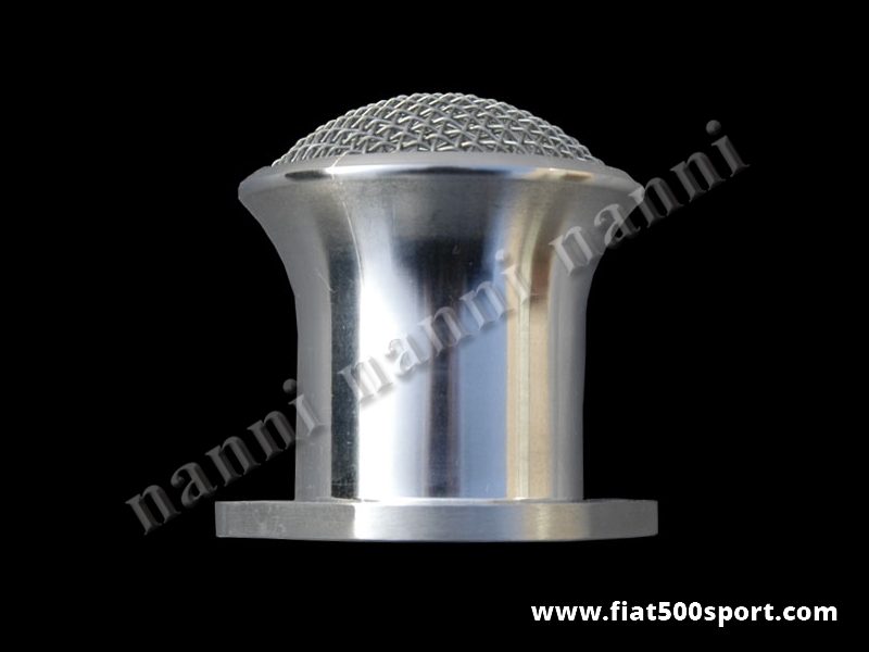 Art. 0144 - Admission  pipe light alloy NANNI with net (45 mm. Ø) for carburettor Alfa Giulia 1750/2000. - NANNI light alloy admission pipe with net (45 mm. Ø) for carburettor Weber DCOE, Dell’Orto DHLA.
