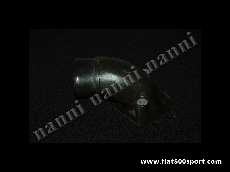 Art. 0159A - Manicotto originale in plastica nera  posizionato sopra il carburatore Fiat 126. - Manicotto originale Fiat 126 posizionato sopra il carburatore Weber 28 IMB.
