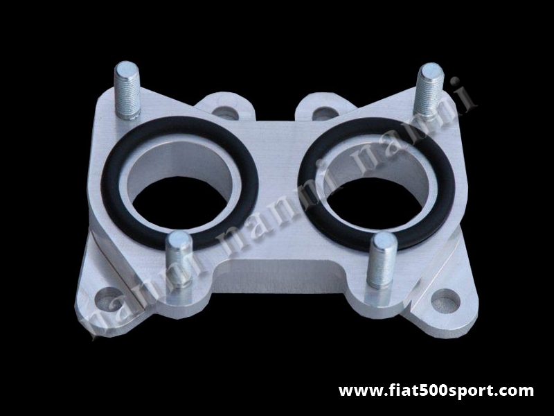 Art. 0166 - Distanziale carburatore Fiat 500 Fiat 126 NANNI in alluminio con fori diametro 32 mm. completo di 4 oil rings in viton, prigionieri e dadi per Fiat 500/126. - Distanziale carburatore Fiat 500 Fiat 126 NANNI in alluminio con fori diametro 32 mm. completo di 4 oil rings in viton, prigionieri e dadi. (per carburatore Lancia Fulvia Fiat 124 e 1100R su Fiat 500/126.) I grossi anelli in Viton sono dei distanziali termici e smorzano le vibrazioni. NON mettere assolutamente il deleterio supporto fra carburatore e motore.
Art. 0166 - Distanziale carburatore Fiat 500 Fiat 126 NANNI in alluminio con fori diametro 32 mm. completo di 4 oil rings in viton, prigionieri e dadi per Fiat 500/126. - Distanziale carburatore Fiat 500 Fiat 126 NANNI in alluminio con fori diametro 32 mm. completo di 4 oil rings in viton, prigionieri e dadi. (per carburatore Lancia Fulvia Fiat 124 e 1100R su Fiat 500/126.) I grossi anelli in Viton sono dei distanziali termici e smorzano le vibrazioni. NON mettere assolutamente il deleterio supporto fra carburatore e motore.