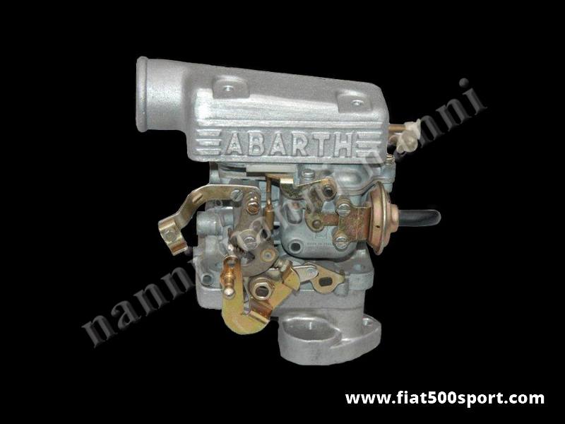 Art. 0172R - Carburatore Fiat 500 R Fiat 126 doppio corpo verticale  diametro 32 mm. - Carburatore Fiat 500 R Fiat 126 doppio corpo verticale diametro 32 mm. completo di collettore con prigionieri dedicati e scatola presa aria Abarth. Include spessore abbassa motore.
