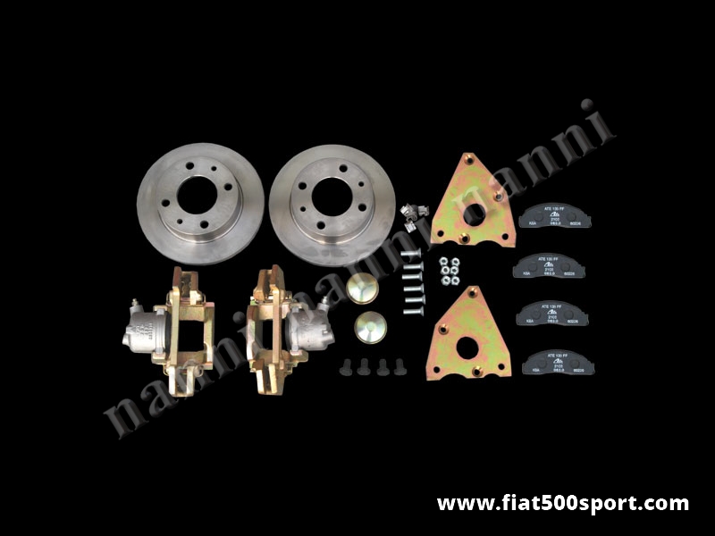 Art. 0179 - Fiat 126  Fiat 500 Giardiniera front brake rotor conversion kit. - Fiat 126 Fiat 500 Giardiniera front brake rotor conversion kit. Complete.
