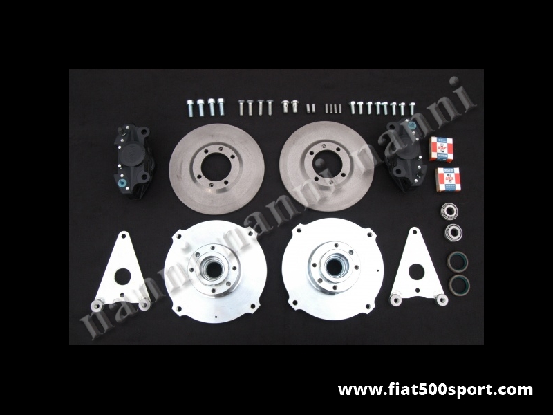 Art. 0182 - Fiat 500 Brembo front brake rotor conversion kit for 10”-12” wheels. - Fiat 500 Brembo front brake rotor conversion kit for 10”-12” wheels. Complete.

