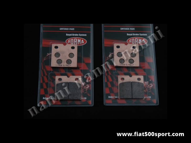 Art. 0182P - Pastiglie freni Fiat 500 Fiat 126 anteriori sinterizzate per kit freni a disco 0182-0185. - Pastiglie freni Fiat 500 Fiat 126 anteriori in materiale sinterizzato per kit freni a disco 0182-0185 (pinze Brembo) Serie completa per le due ruote anteriori ( 4 pastiglie ).
Art. 0182P - Pastiglie freni Fiat 500 Fiat 126 anteriori sinterizzate per kit freni a disco 0182-0185. - Pastiglie freni Fiat 500 Fiat 126 anteriori in materiale sinterizzato per kit freni a disco 0182-0185 (pinze Brembo) Serie completa per le due ruote anteriori ( 4 pastiglie ).