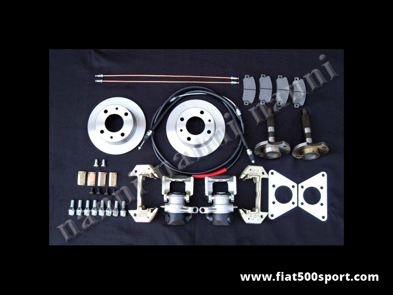 Art. 0187L - 12" 13" wheels (with fixing 98 mm.) over Fiat 500 rear brake rotor conversion Kit. - Rear brake rotor conversion kit for wheels 12"-13" with fixing 98mm. over Fiat 500.
Art. 0187L - 12" 13" wheels (with fixing 98 mm.) over Fiat 500 rear brake rotor conversion Kit. - Rear brake rotor conversion kit for wheels 12"-13" with fixing 98mm. over Fiat 500.