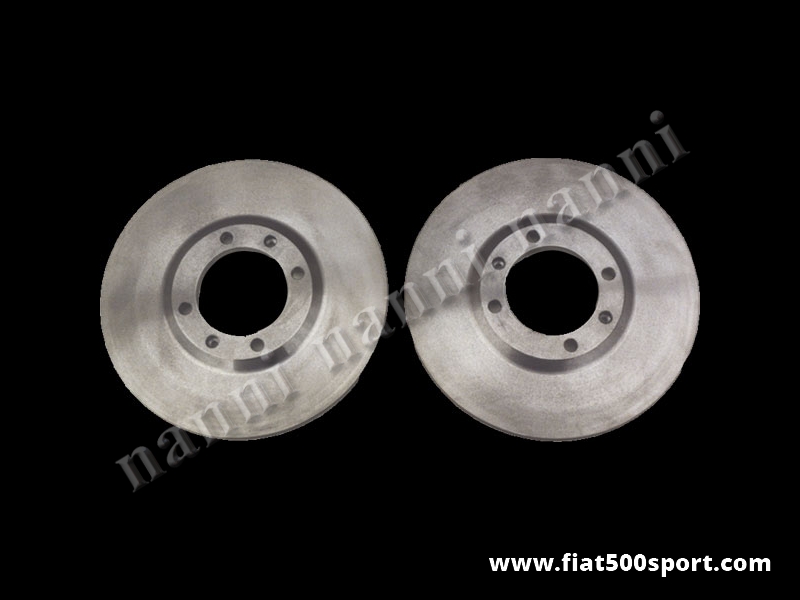 Art. 0188 - Dischi freno Fiat 500 Fiat 126 anteriori per kit da 10 pollici. - Dischi freno Fiat 500 Fiat 126 anteriori per kit da 10 pollici. (Art. 0182 e 0185).Serie di 2 pezzi.
