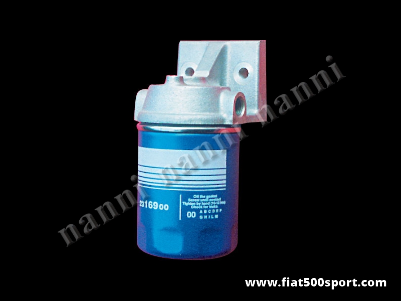 Art. 0209 - Supporto Fiat 500 Fiat 126 NANNI con filtro olio per vano motore - Supporto Fiat 500 Fiat 126 NANNI in alluminio con filtro olio per vano motore.
