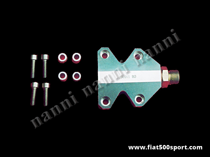 Art. 0211 - FIAT 500 FIAT 126 support NANNI to connect oil cooler to the timing case cover. - Fiat 500 Fiat 126 support NANNI to connect oil cooler to the timing case cover.
