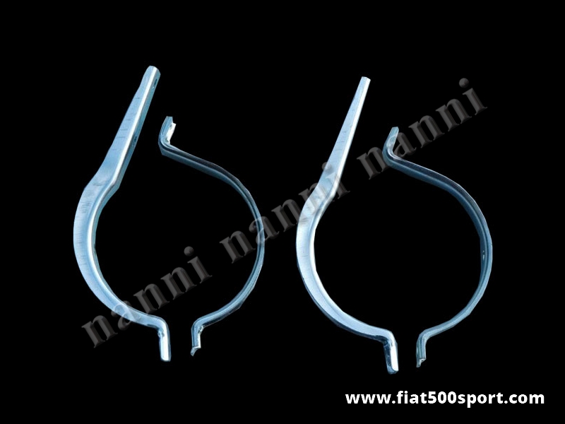 Art. 0221A - Fiat 500 F L  original muffler mounting steel brackets. - Fiat 500 F L original muffler mounting steel brackets.
