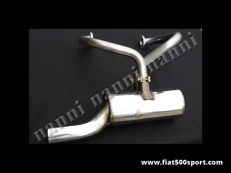 Art. 0238 - Marmitta Fiat 500 R FIAT 126 in acciaio inossidabile lucidato ad alto rendimento con attacco diretto sulla testata e tubo di scarico diametro 60 mm. Si monta con le ns. staffe di supporto art. 0221S - Marmitta FIAT 500 R FIAT 126 ad alto rendimento in acciaio inossidabile lucidato con attacco diretto sulla testata e tubo di scarico diametro 60 mm. Si monta con le ns. staffe di supporto art. 0221S, oppure con le staffe originali.
Art. 0238 - Marmitta Fiat 500 R FIAT 126 in acciaio inossidabile lucidato ad alto rendimento con attacco diretto sulla testata e tubo di scarico diametro 60 mm. Si monta con le ns. staffe di supporto art. 0221S - Marmitta FIAT 500 R FIAT 126 ad alto rendimento in acciaio inossidabile lucidato con attacco diretto sulla testata e tubo di scarico diametro 60 mm. Si monta con le ns. staffe di supporto art. 0221S, oppure con le staffe originali.