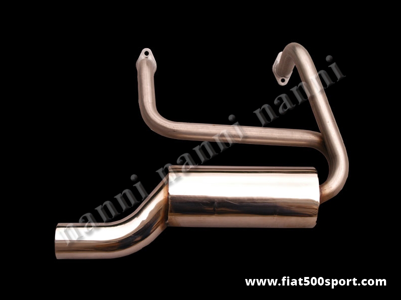 Art. 0239 - Muffler Fiat 500 F L stainless steel with tail pipe Ø 70 mm. - Fiat 500 F L stainless steel muffler with tail pipe Ø 70 mm.
